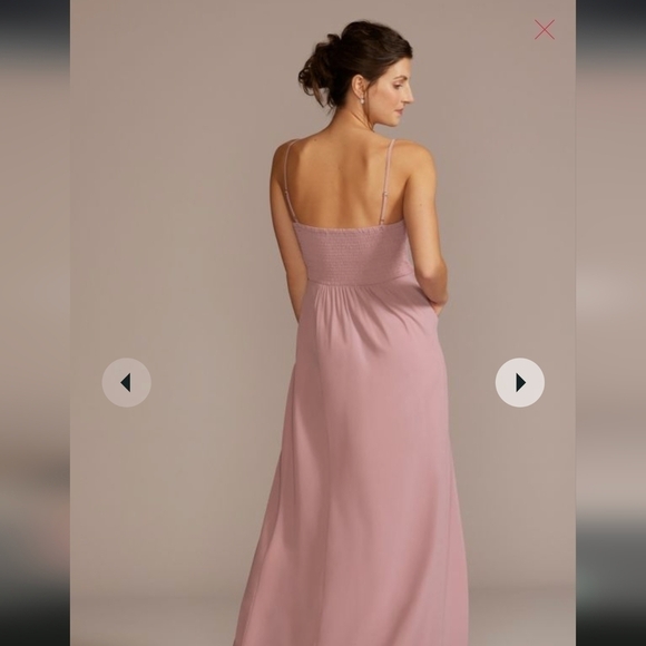 DB Studio Celebrate Womens Smocked Scoop Neck Maxi Dress Quartz Pink Size 12 NWT - Picture 9 of 17